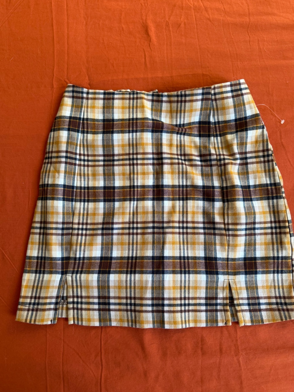 love on a hanger Plaid Pocket Square in Yellow, Brown & White